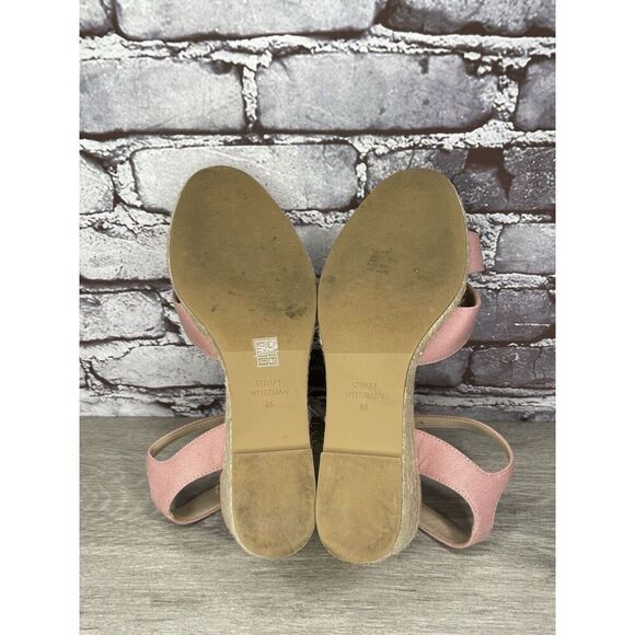 STUART WEITZMAN Mirela II Pink Canvas Espadrille Wedge Sandals Women 9.5B US/40 - Picture 13 of 16